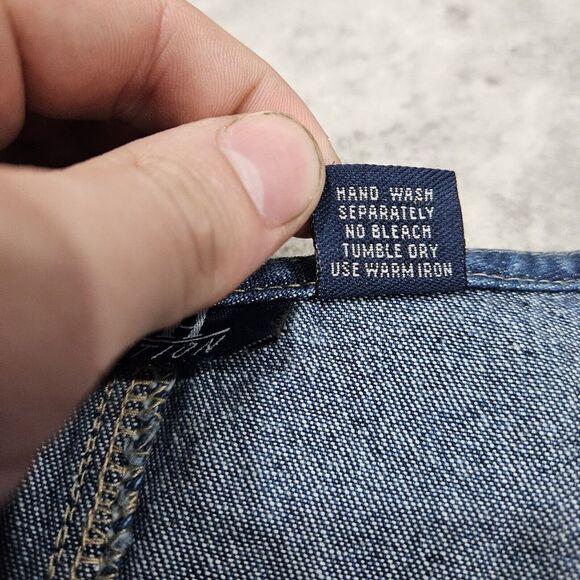 MPH Collection 90's Denim Jumper Dress Women XL Jean Floral Embroidery Beaded - Picture 5 of 12